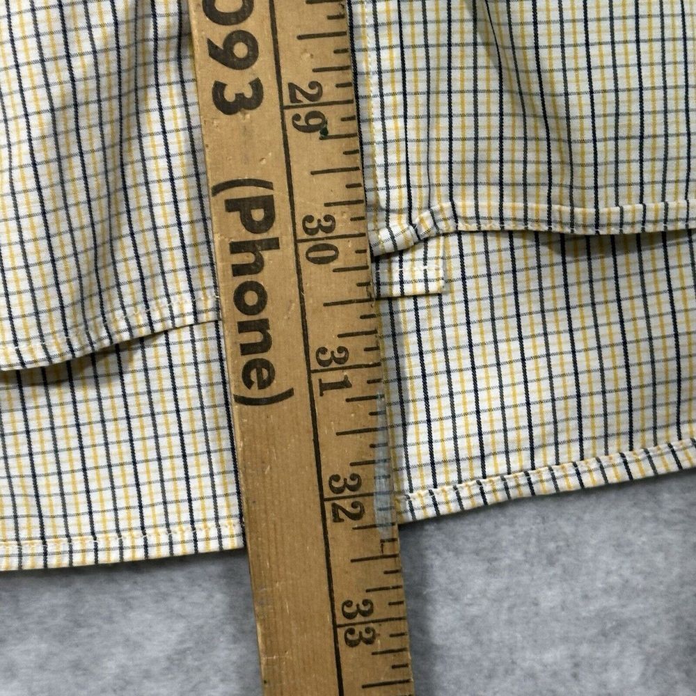RALPH LAUREN  Yellow Checkered BUTTON SHIRT Size‎ Large Blaire - Picture 8 of 8